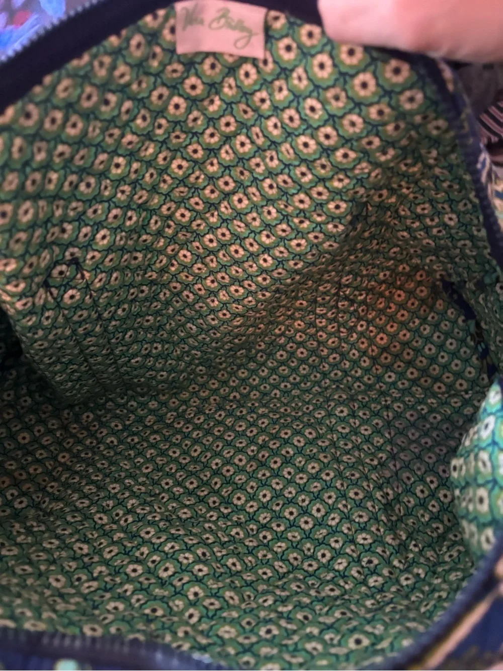 Vera Bradley Navy Floral Quilted Travel Tote - Picture 2 of 5